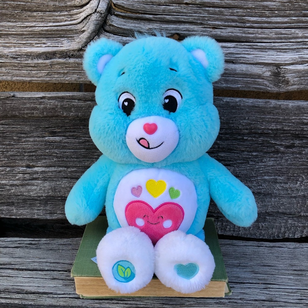 Care Bears Always Here Bear plush toy 14” Basic Fun Stuffed animal Aqua
